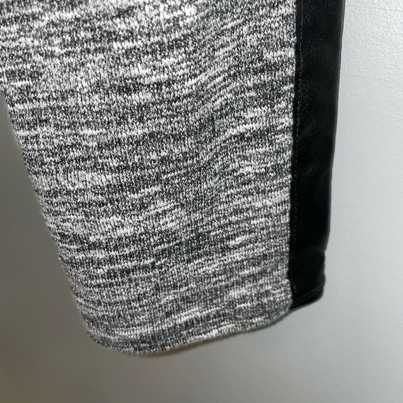 EUC ASOS Marl Lounge Jogger Pants Faux Leather Stripe & Pocket Accent Size 4 - Picture 7 of 8